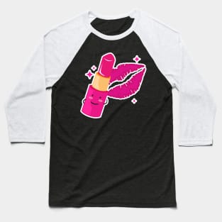 Lipstick Cute Cartoon Baseball T-Shirt